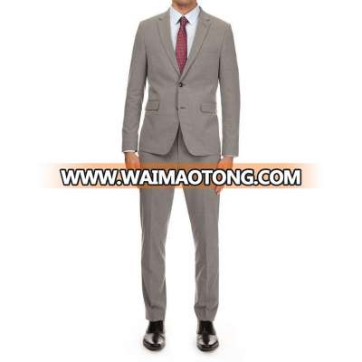 Custom 2 Piece Grey Slim Blazer Suit Jacket