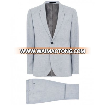 Light Blue Men Skinny Fit Tuxedo Suit Notch Lapel